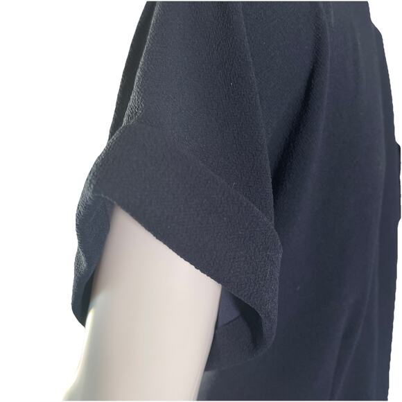 Banana Republic Women's Poplin Short Sleeve Cropped Jumpsuit Size 4 Navy - Picture 6 of 7